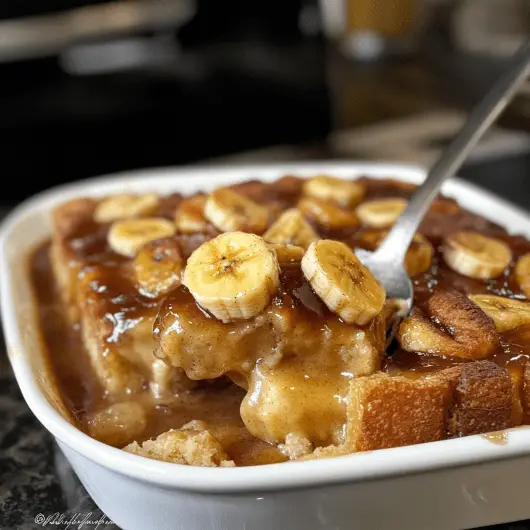 Bananas Foster Bread Pudding Snack On Meat