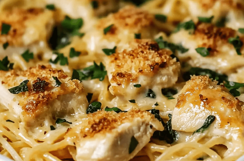 Monterey Chicken Spaghetti Casserole