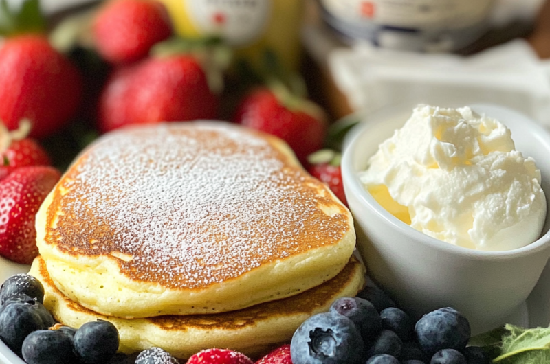 Fluffy Japanese Soufflé Pancakes