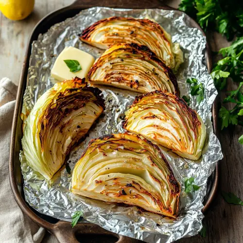 Roasted Cabbage Wedges A Simple and Healthy Side Dish Snack On Meat