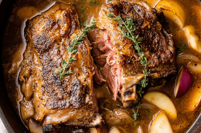 Apple Cider Braised Pork Shoulder