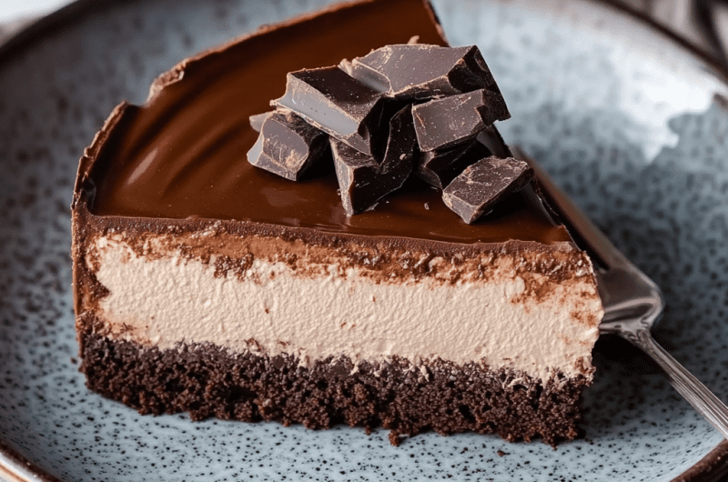 Triple Chocolate Mousse Cake Recipe