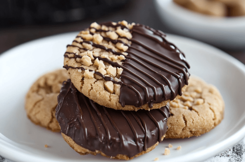 Chocolate-Dipped Peanut Butter Cookies