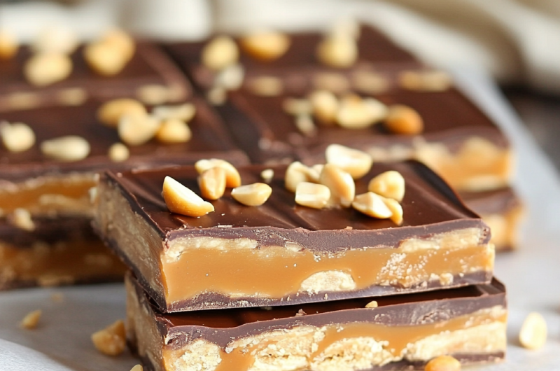 Homemade Snickers Bars Recipe