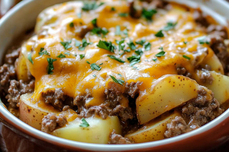 Slow Cooker Cowboy Potato Casserole