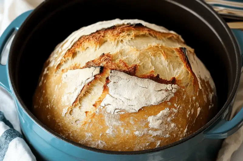 Easy Dutch Oven No Knead Bread Recipe