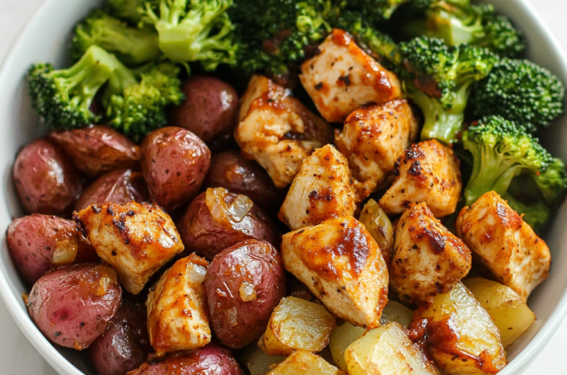 Skinny Chicken and Roasted Potato Bowl