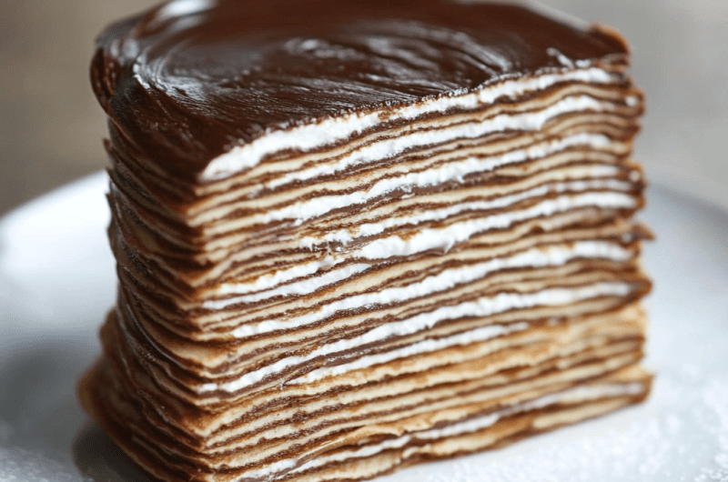 Decadent Chocolate Crepe Cake