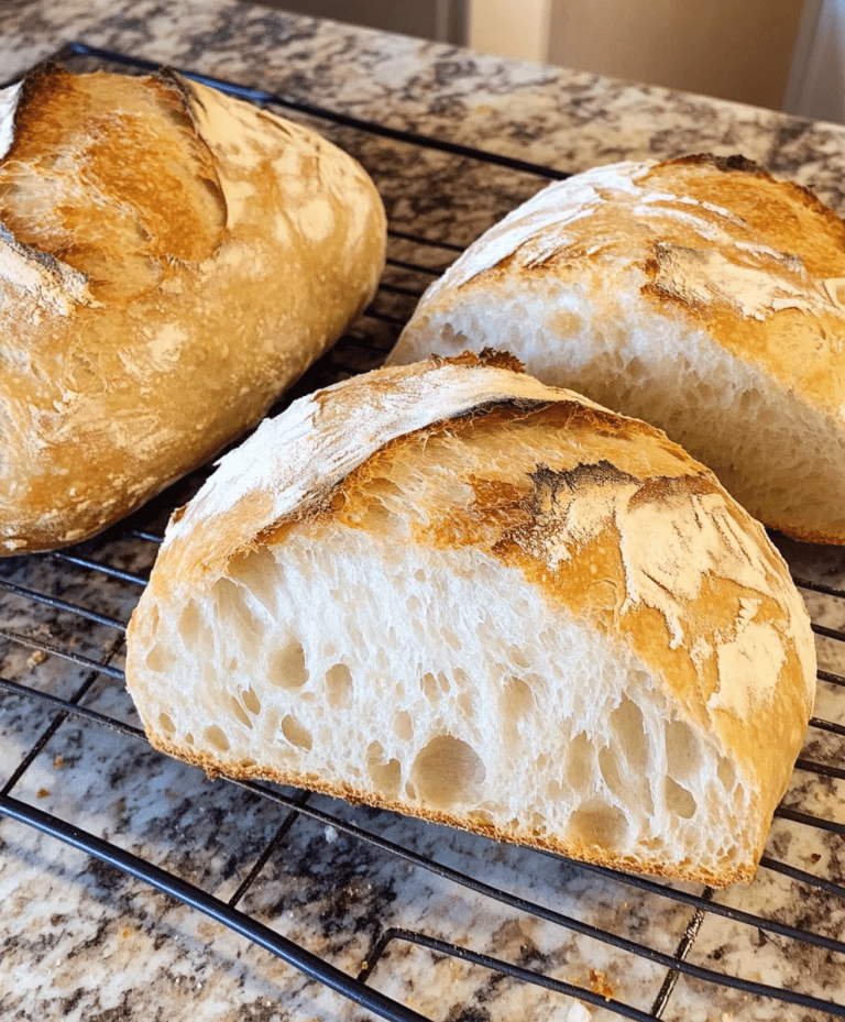 Artisan Rustic Italian Crusty Bread (No Knead, No Machine!) - Snack On Meat