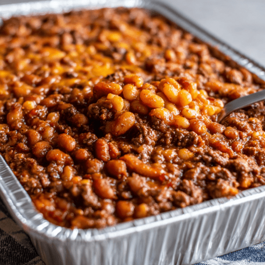 Baked Beans & Ground Beef Casserole - Snack On Meat